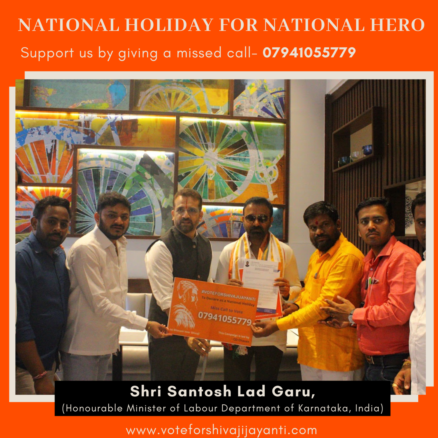 The Impact of Santhosh Lad’s Support for the Voteforshivajijayanti Campaign.