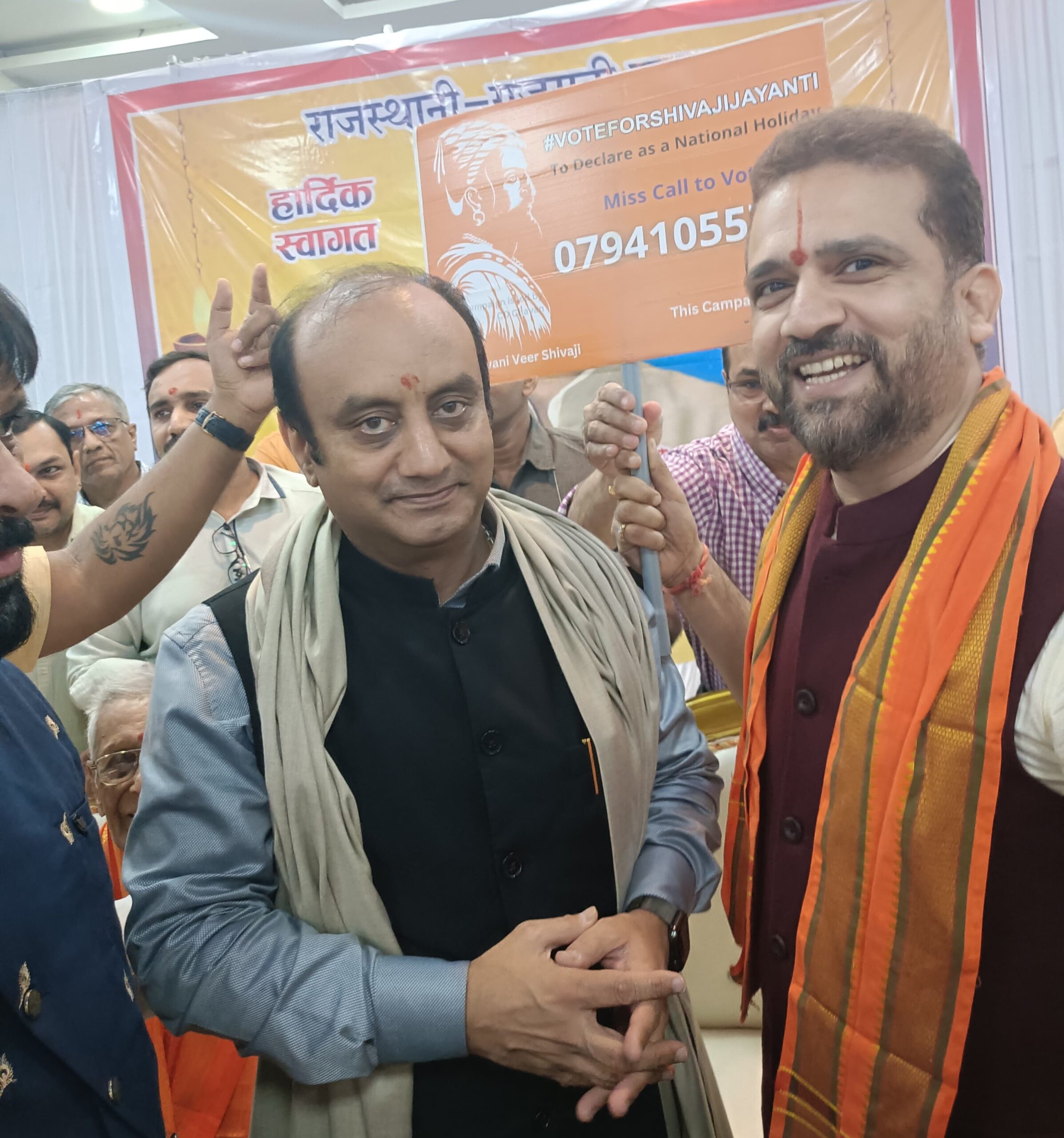 Sudhanshu Trivedi Supporting the “Vote for Shivaji Jayanti” Campaign