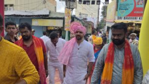 CD Chavan celebrated Bonalu at Mahankaleswari Temple in Miralammandi