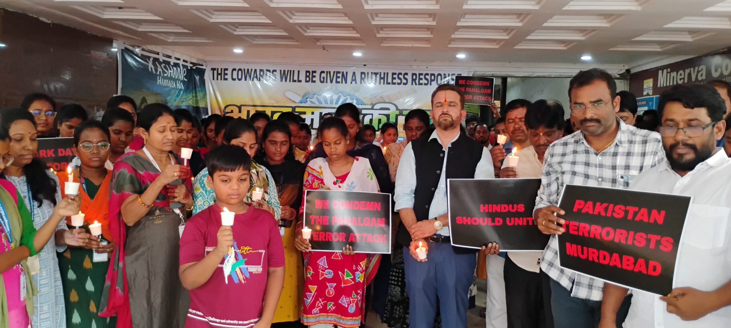 Candlelight March Held in Hyderabad to Condemn Pahalgam Terror Attack