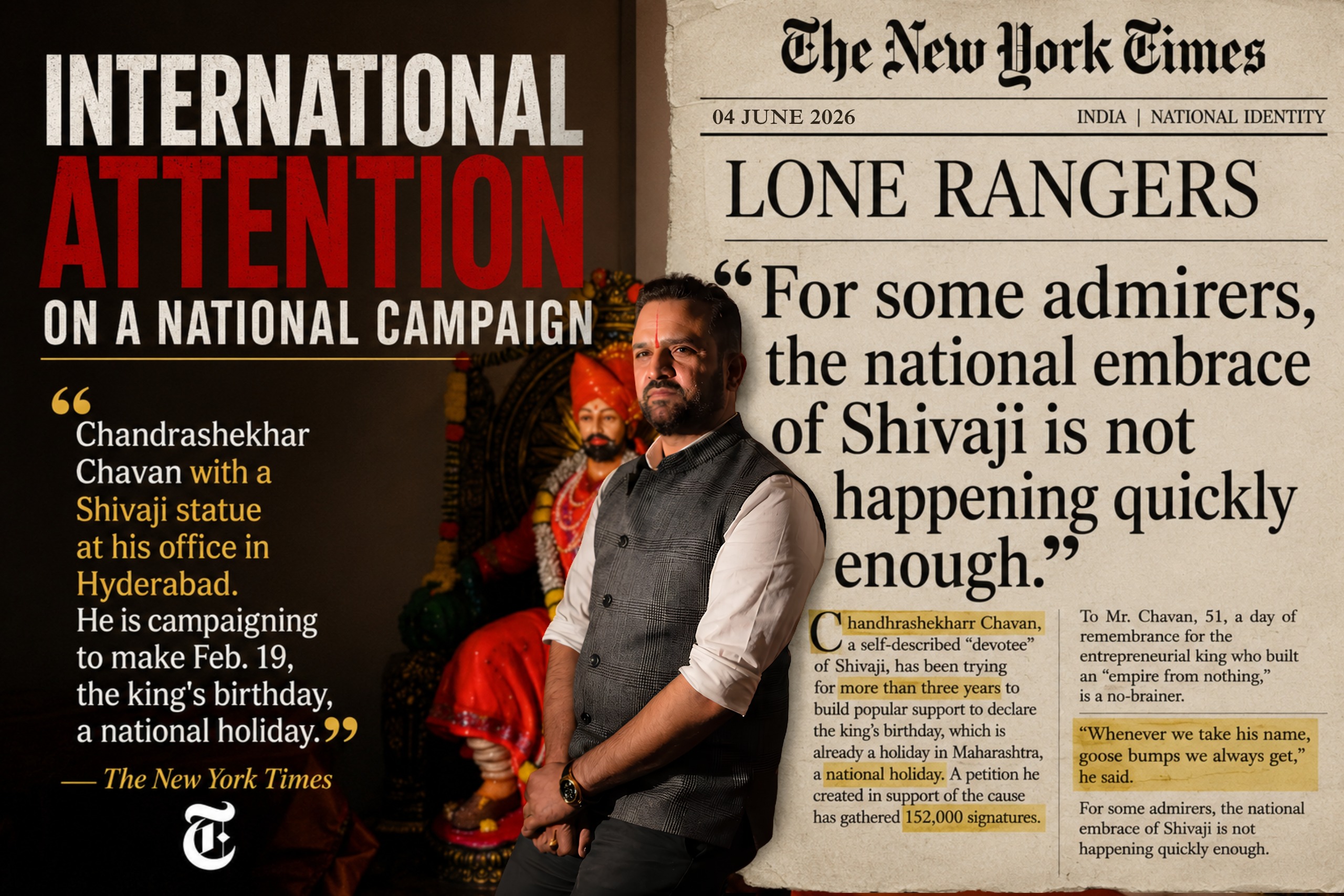 International Recognition Strengthens Campaign to Declare Chhatrapati Shivaji Maharaj Jayanti a National Holiday